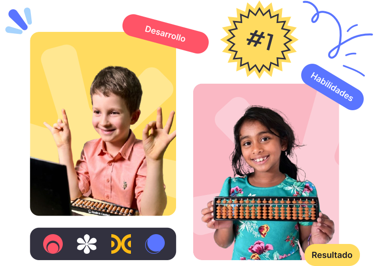 Escuela en línea de Matemática<br> Mental para niños<br> de 5 a 12 años