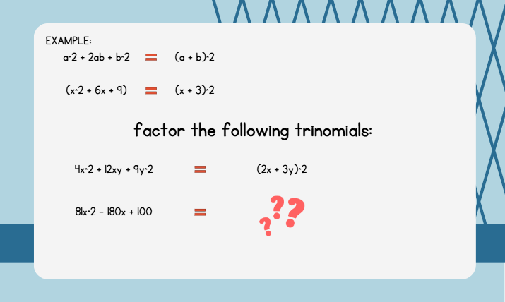 Advanced Concept: Perfect Square Trinomials