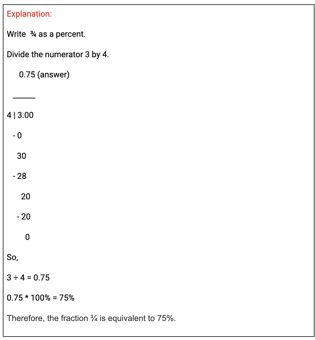 Ajoutez le symbole %